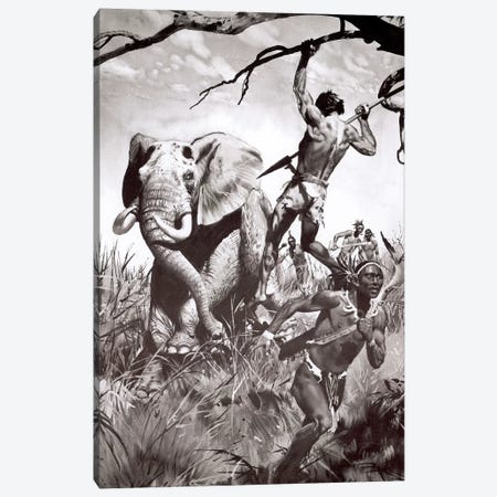 The Return of Tarzan®, Chapter XV Canvas Print #ZDB26} by Zdeněk Burian Canvas Wall Art