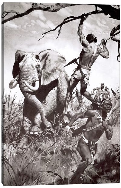 The Return of Tarzan®, Chapter XV Canvas Art Print - The Edgar Rice Burroughs Collection