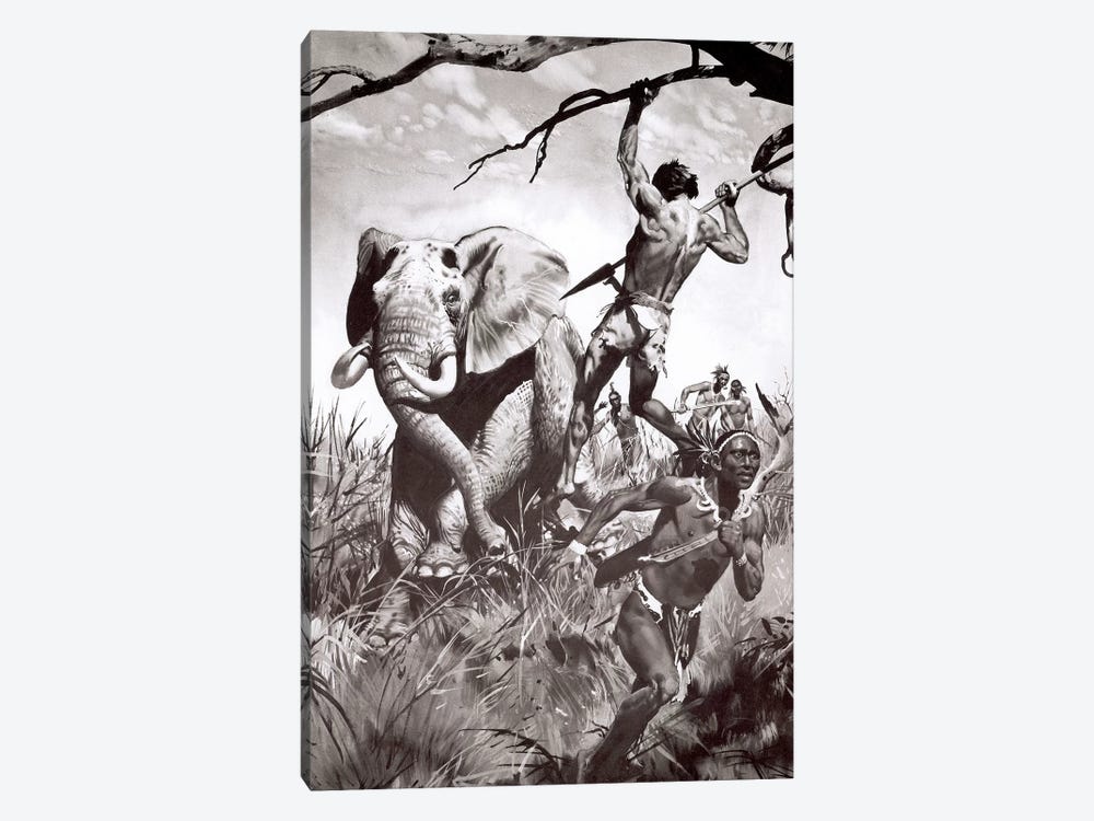 The Return of Tarzan®, Chapter XV by Zdeněk Burian 1-piece Canvas Print
