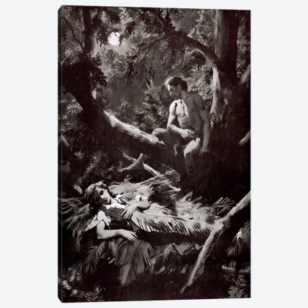 The Return of Tarzan®, Chapter XXV Canvas Print #ZDB28} by Zdeněk Burian Canvas Art Print