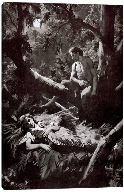 The Return of Tarzan®, Chapter XXV Canvas Art Print - The Edgar Rice Burroughs Collection
