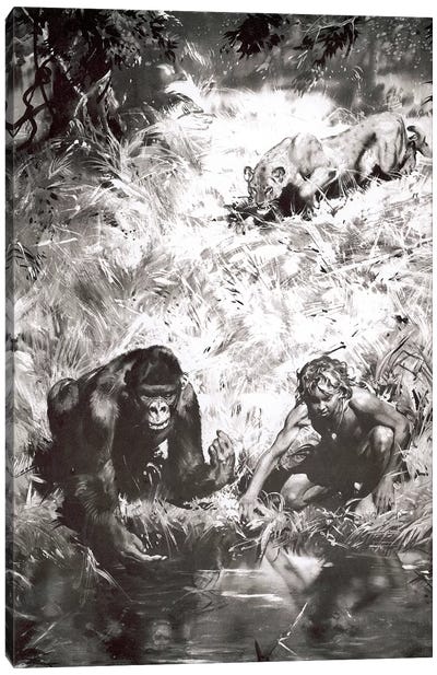 Tarzan of the Apes®, Chapter V Canvas Art Print - The Edgar Rice Burroughs Collection