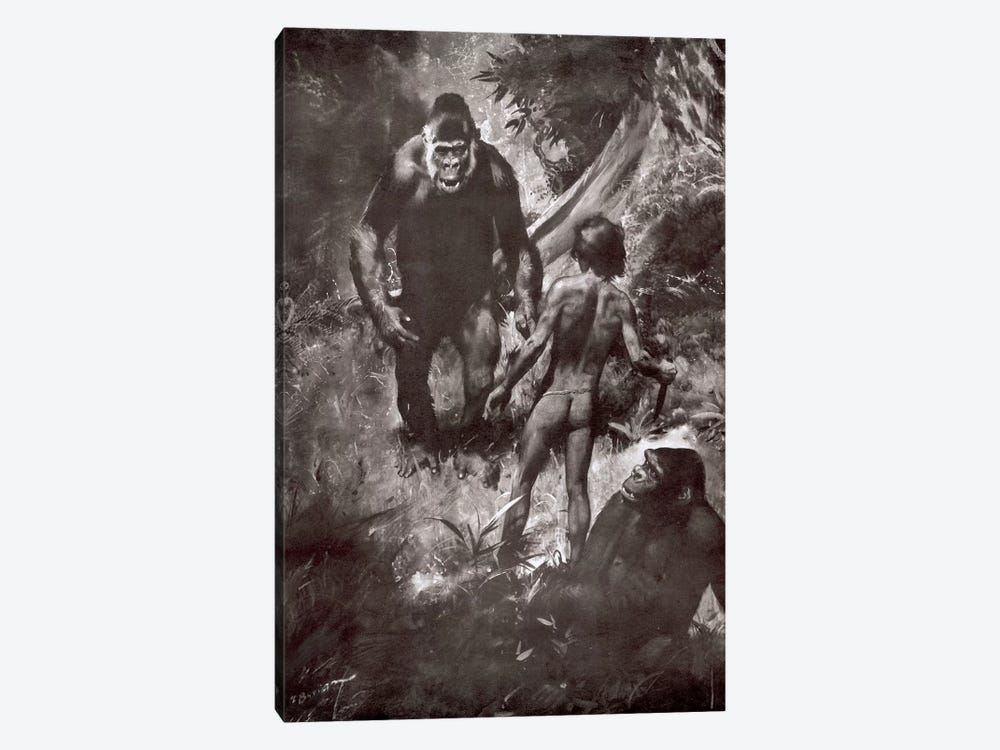 Tarzan of the Apes®, Chapter VII by Zdeněk Burian 1-piece Canvas Wall Art