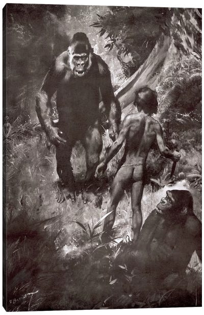 Tarzan of the Apes®, Chapter VII Canvas Art Print - The Edgar Rice Burroughs Collection