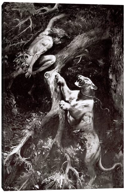 Tarzan of the Apes®, Chapter VIII Canvas Art Print - The Edgar Rice Burroughs Collection