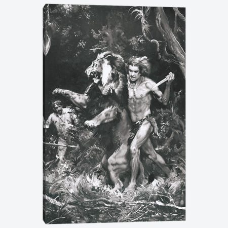 Tarzan of the Apes®, Chapter XIV Canvas Print #ZDB8} by Zdeněk Burian Canvas Wall Art