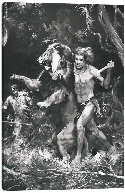 Tarzan of the Apes®, Chapter XIV Canvas Art Print - The Edgar Rice Burroughs Collection