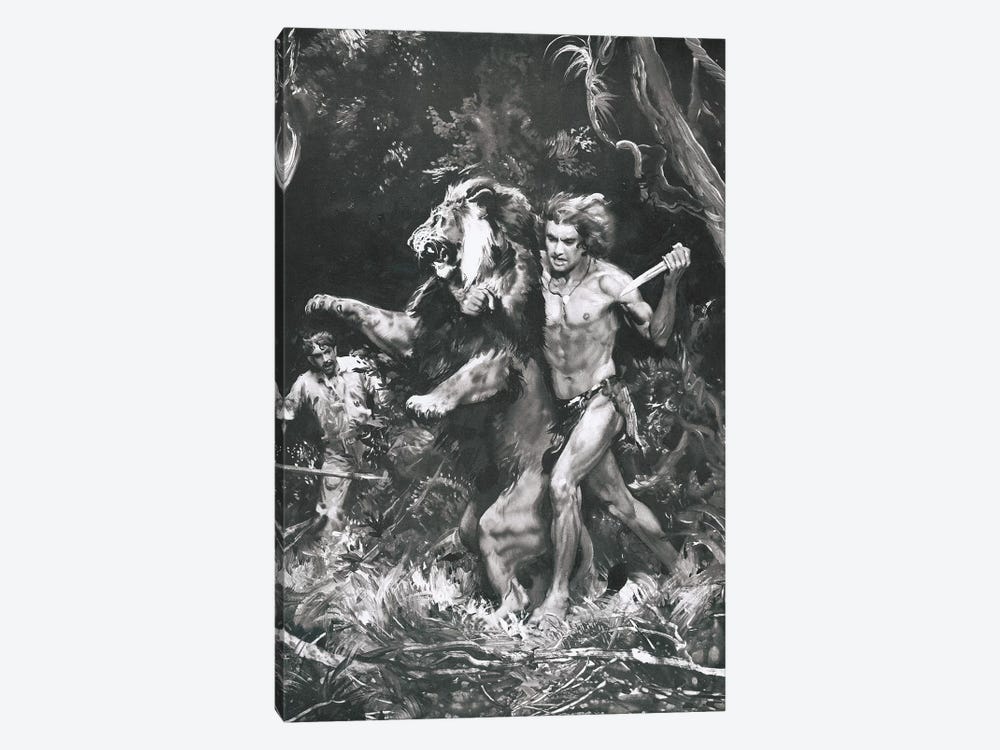 Tarzan of the Apes®, Chapter XIV by Zdeněk Burian 1-piece Canvas Print