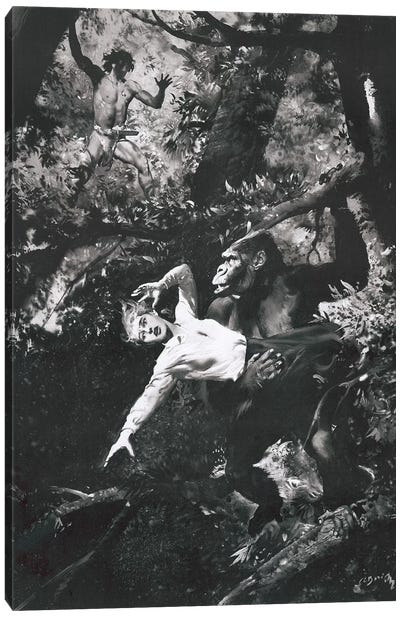Tarzan of the Apes®, Chapter XIX Canvas Art Print - The Edgar Rice Burroughs Collection