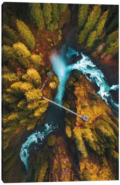 Flying Over The Falls Canvas Art Print - Zach Doehler