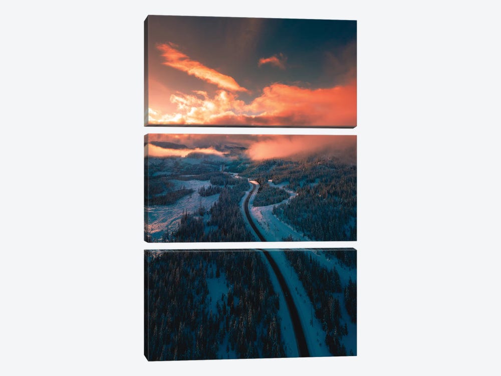 Mountain Sunsets by Zach Doehler 3-piece Canvas Art