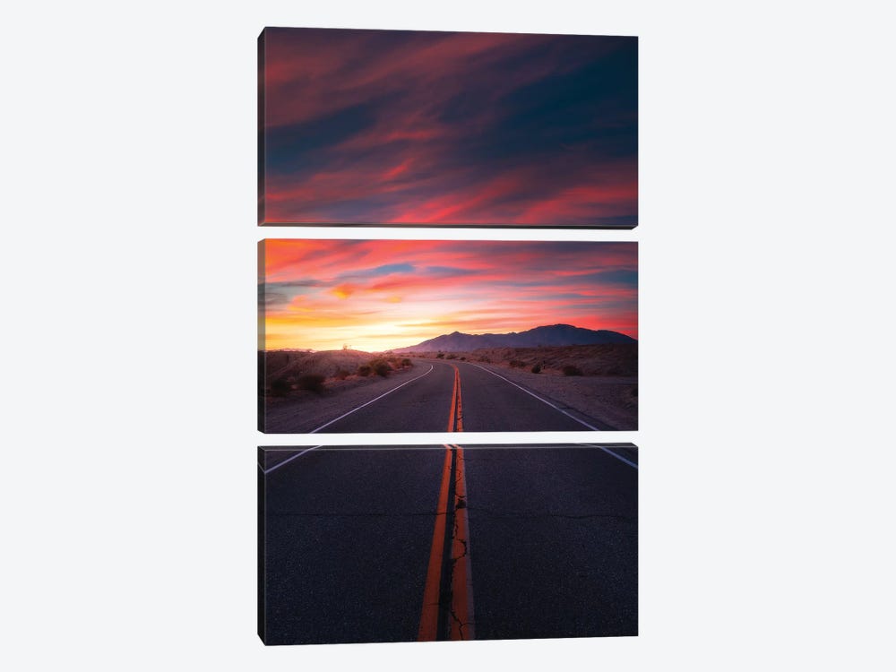 The Highway Of Colours by Zach Doehler 3-piece Art Print