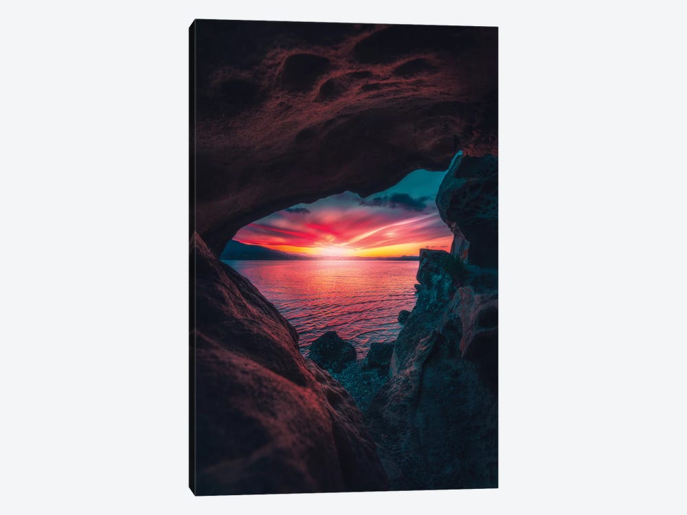 Seaside Caverns by Zach Doehler 1-piece Canvas Print