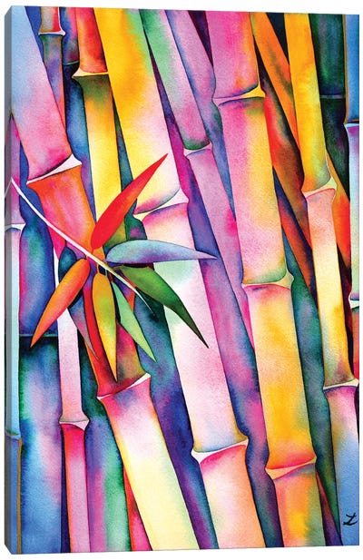Seven Leaves Of Bamboo Canvas Art Print - Zaira Dzhaubaeva