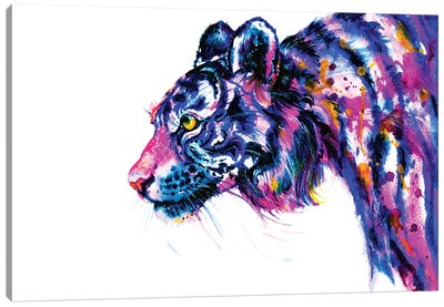 Tiger Glance Canvas Art Print - Zaira Dzhaubaeva