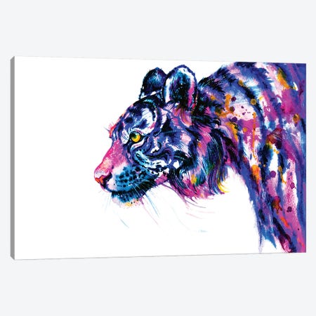Tiger Glance Canvas Print #ZDZ115} by Zaira Dzhaubaeva Canvas Art