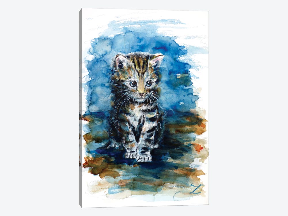 Timid Kitten Canvas Art Print By Zaira Dzhaubaeva Icanvas