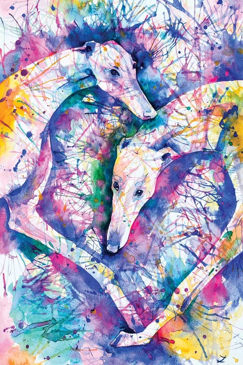 Transcendent Greyhounds by Zaira Dzhaubaeva wall art