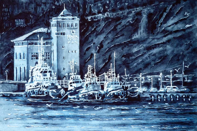 Tugboats by Zaira Dzhaubaeva wall art