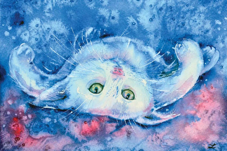 White Kitten by Zaira Dzhaubaeva wall art