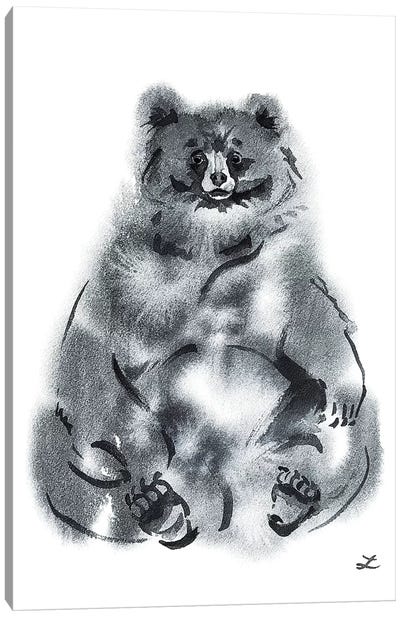 Funny Bear Watercolor   Canvas Art Print - Zaira Dzhaubaeva