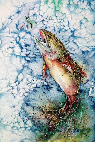 Zaira Dzhaubaeva: Hunting for Dragonfly Watercolor   by Zaira Dzhaubaeva