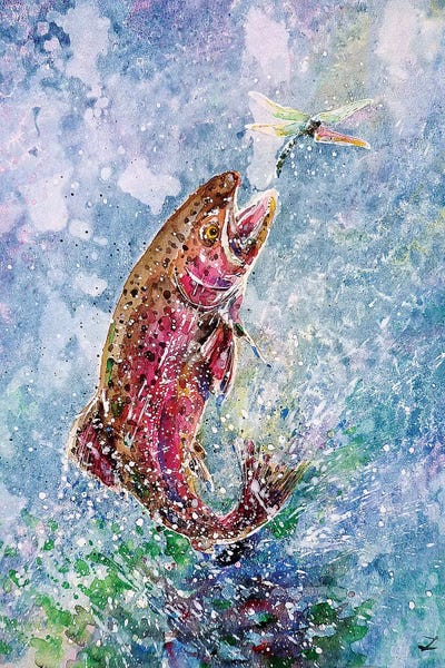 Zaira Dzhaubaeva: Jump Watercolor   by Zaira Dzhaubaeva