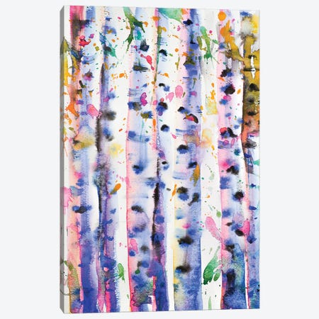 Birch Trees Canvas Print #ZDZ14} by Zaira Dzhaubaeva Canvas Art Print