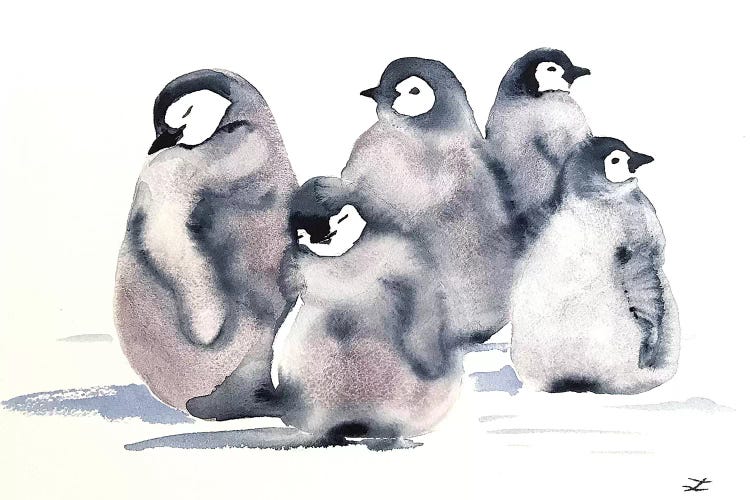 Penguin Crèche Watercolor 