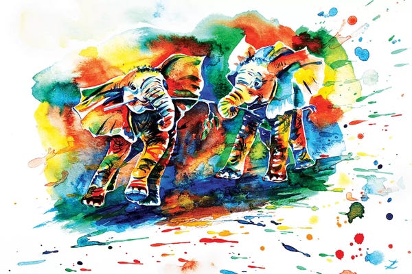 Elephants: Playing Elephant Babies   by Zaira Dzhaubaeva