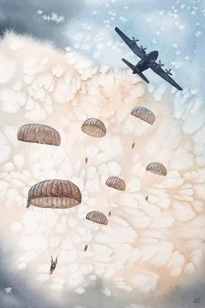 Airborne All The Way by Zaira Dzhaubaeva framed canvas print