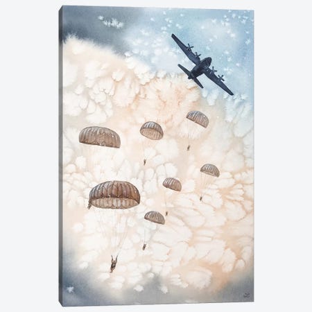 Airborne All The Way Canvas Print #ZDZ170} by Zaira Dzhaubaeva Canvas Art Print