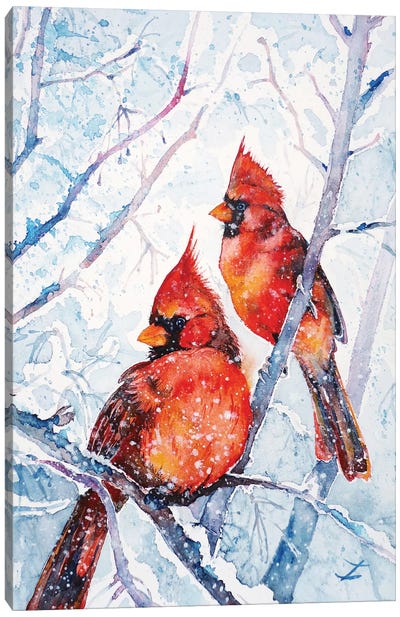 Flames Of Winter Canvas Art Print - Zaira Dzhaubaeva