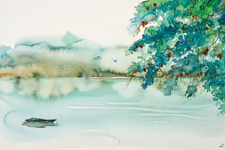 Lonesome Boat by Zaira Dzhaubaeva wall art