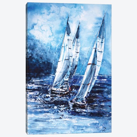 Sailing Away From The Storm Canvas Print #ZDZ188} by Zaira Dzhaubaeva Canvas Art
