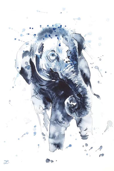 Elephant Calf by Zaira Dzhaubaeva canvas print