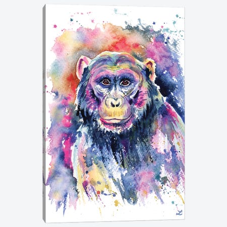 Chimpanzee Canvas Print #ZDZ219} by Zaira Dzhaubaeva Canvas Art
