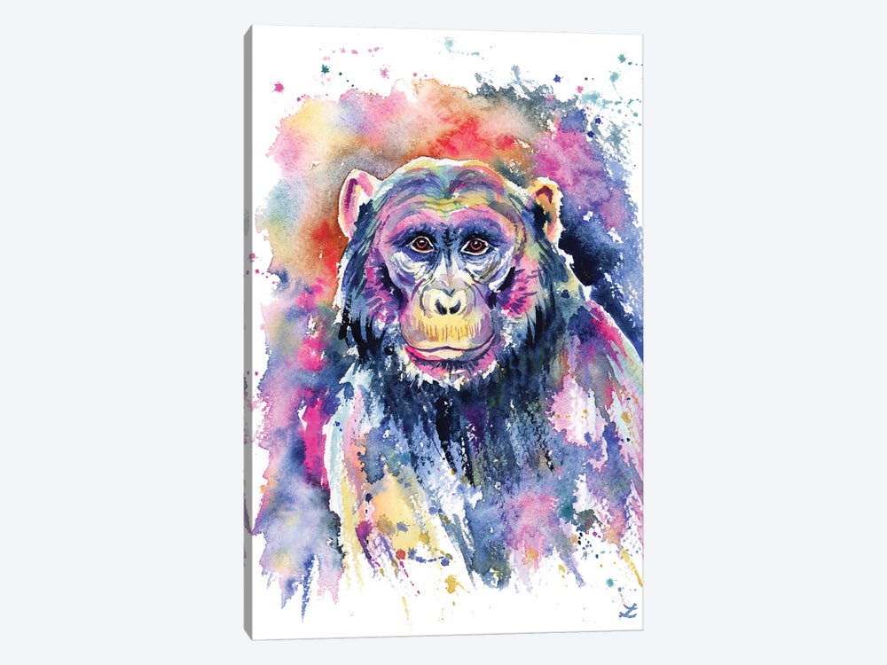 Chimpanzee by Zaira Dzhaubaeva 1-piece Canvas Print