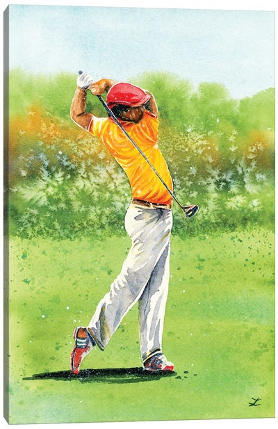 Golfer Canvas Art Print - Zaira Dzhaubaeva