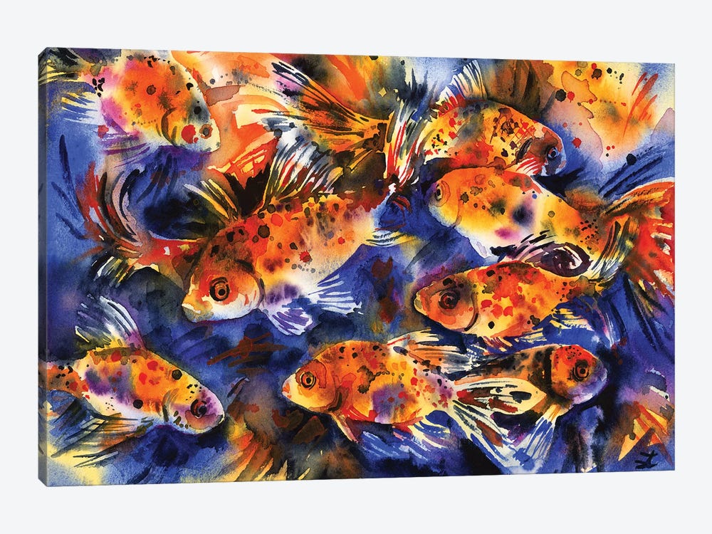 Shubunkin Goldfish by Zaira Dzhaubaeva 1-piece Art Print