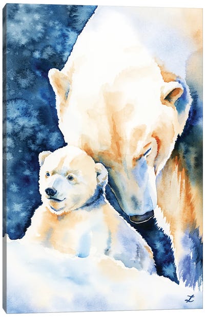 King Of The Arctic Canvas Art Print - Zaira Dzhaubaeva