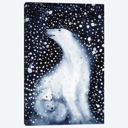 Polar Bears Canvas Print #ZDZ233} by Zaira Dzhaubaeva Canvas Art