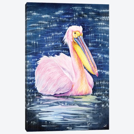 Pelican Canvas Print #ZDZ235} by Zaira Dzhaubaeva Art Print