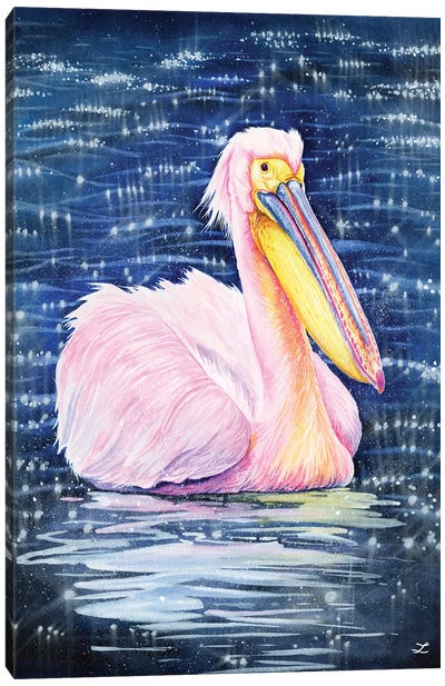 Pelican Canvas Art Print - Zaira Dzhaubaeva