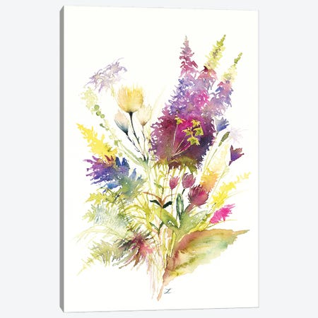 Midsummer Wildflowers Canvas Print #ZDZ257} by Zaira Dzhaubaeva Canvas Art Print