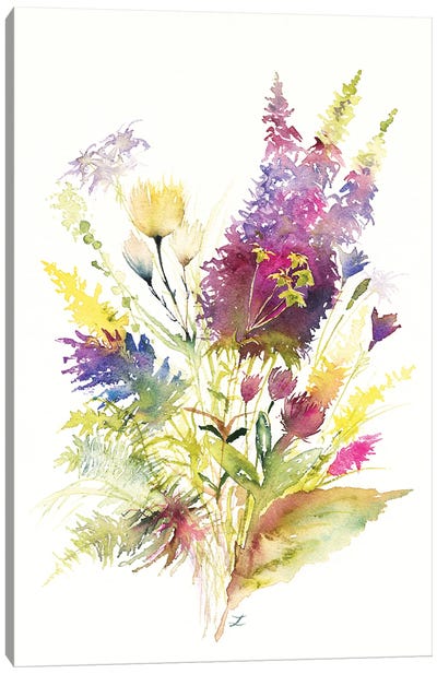 Midsummer Wildflowers Canvas Art Print - Zaira Dzhaubaeva