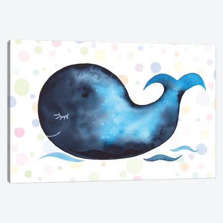 Sleeping Baby Whale Canvas Print #ZDZ268} by Zaira Dzhaubaeva Canvas Art Print