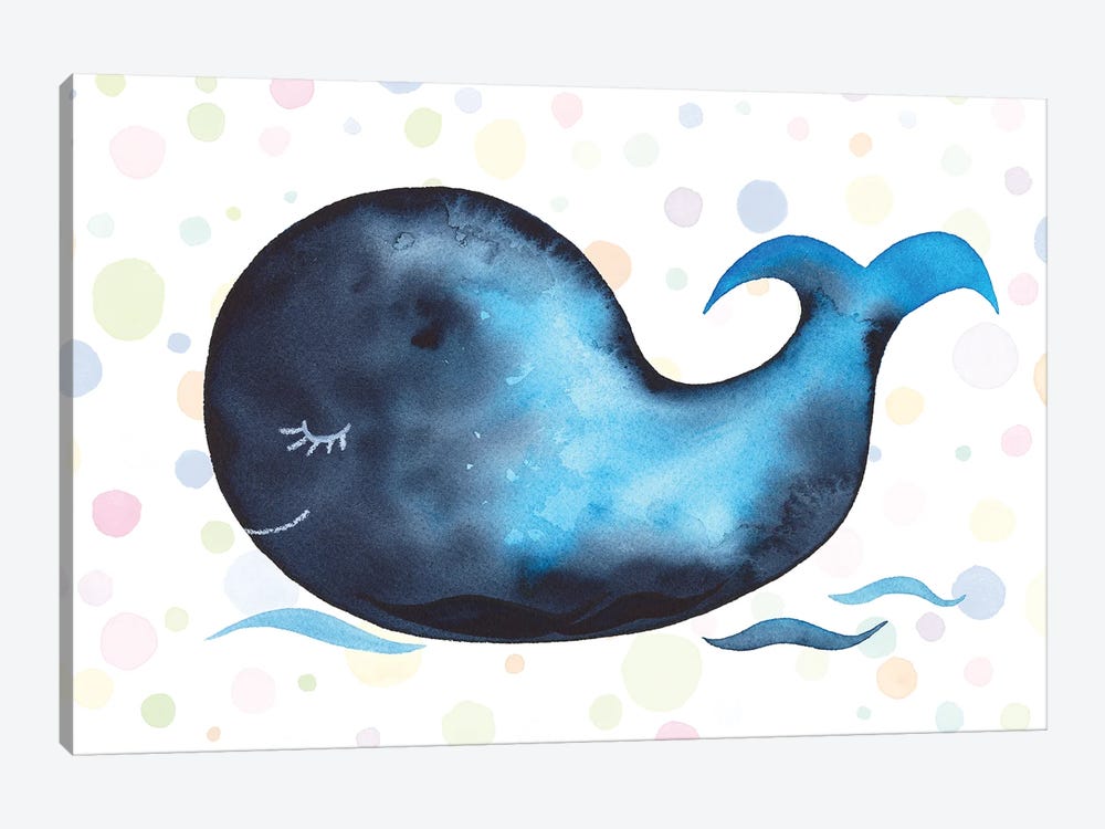 Sleeping Baby Whale by Zaira Dzhaubaeva 1-piece Canvas Art Print