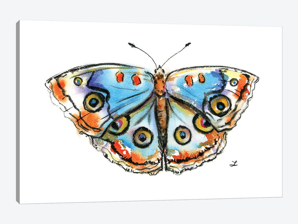 Blue Buckeye Butterfly by Zaira Dzhaubaeva 1-piece Art Print