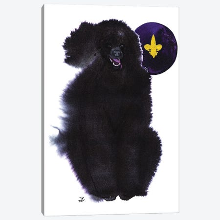 Black Royal Poodle Canvas Print #ZDZ274} by Zaira Dzhaubaeva Canvas Print